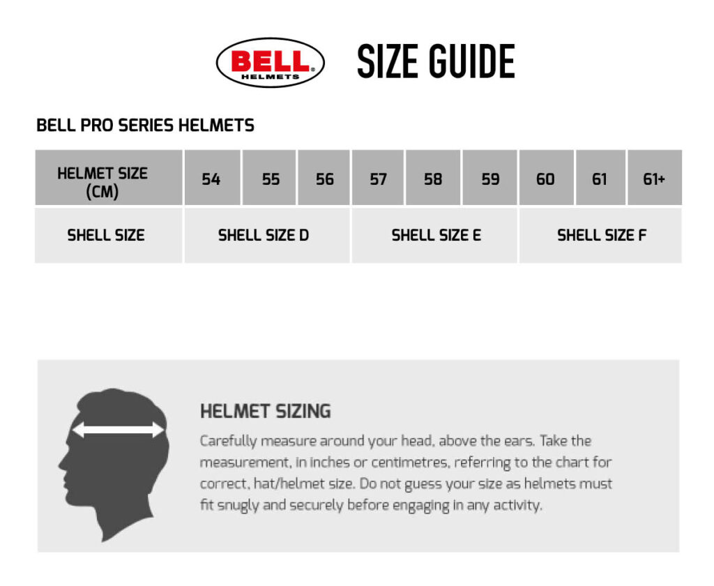 Bell size guide
