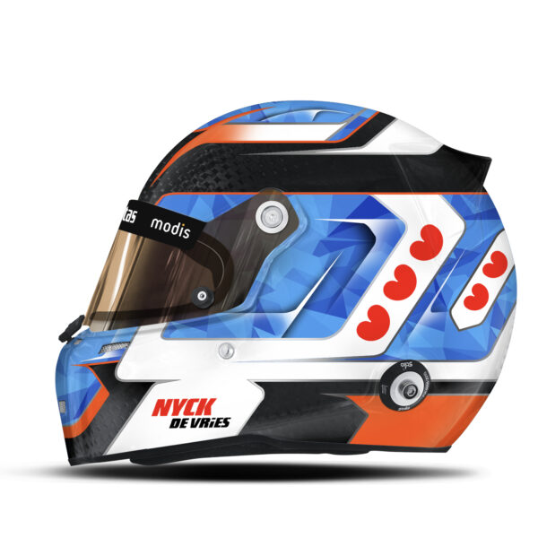 helmet design  nyck de vries   lmp   drive racing