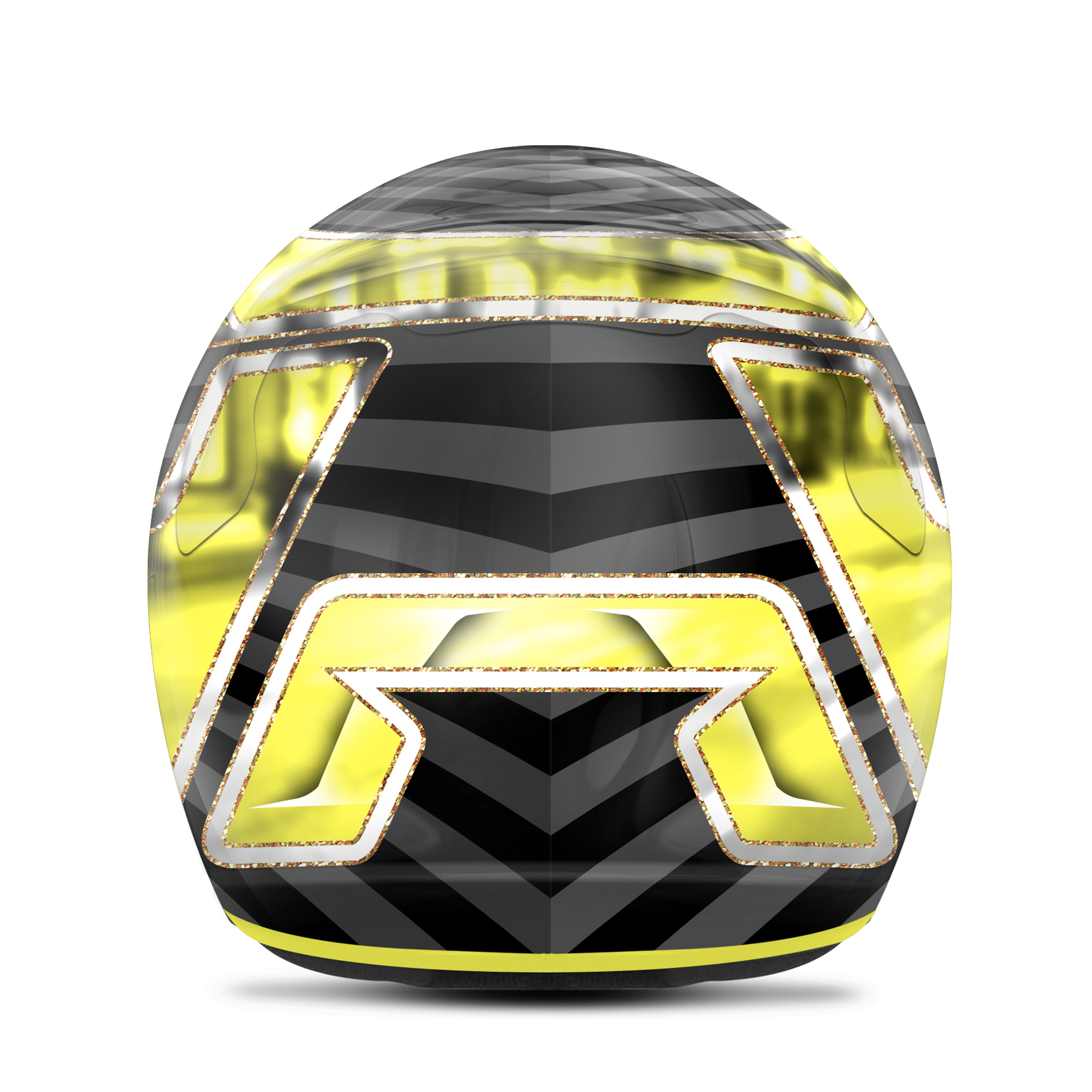 Custom Helmet Design For Lawrence Herbots With Chrome On An Arai CK 6