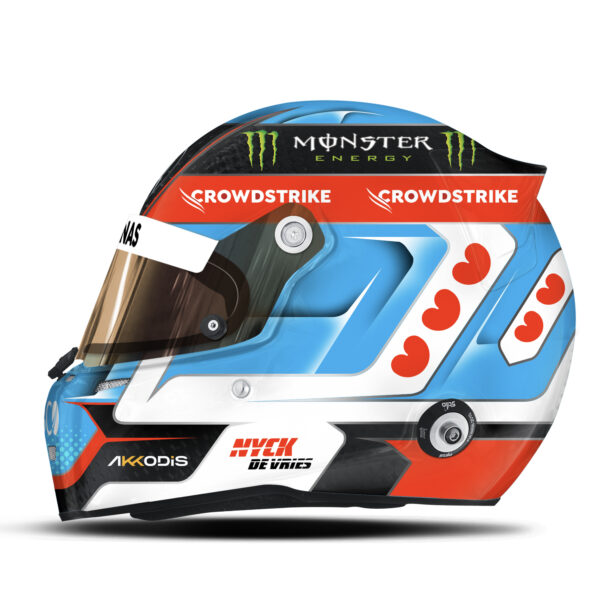 Nyck De Vries F1 helmet
