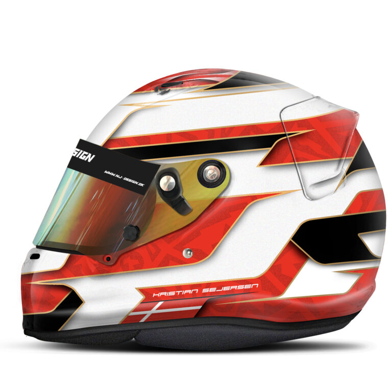 Custom helmet design by NJ Design for 2022 motorsport season