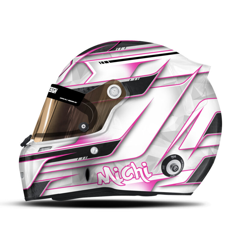 Michelle Gatting helmet on a stilo