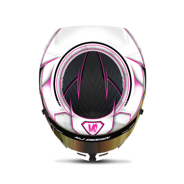 Michelle Gatting Michelle Gatting helmet on a stilo