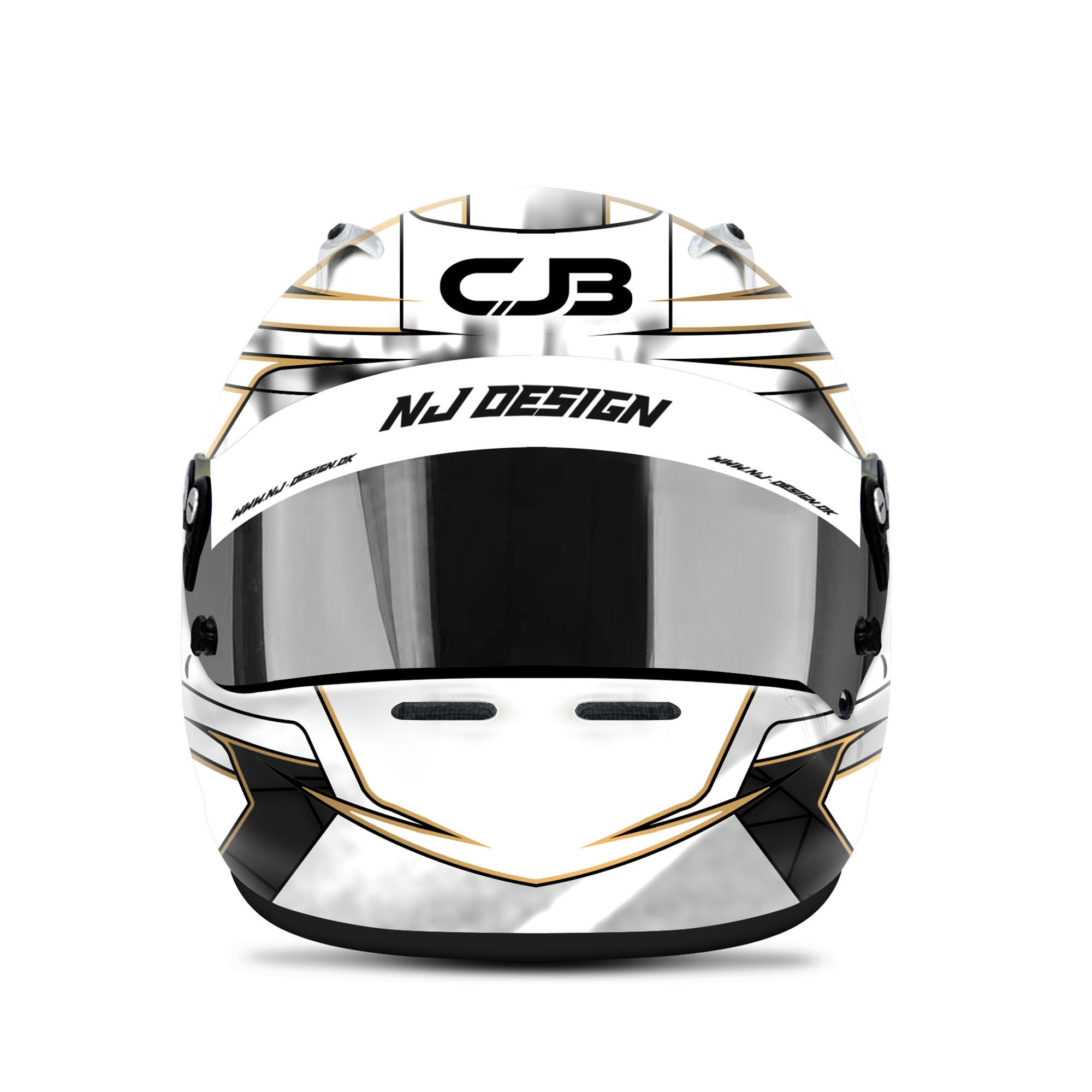 Helmet design black and clearance white