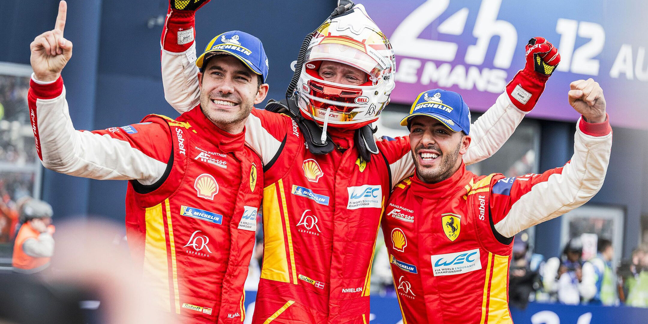 Le Mans winner helmet Nicklas Nielsen