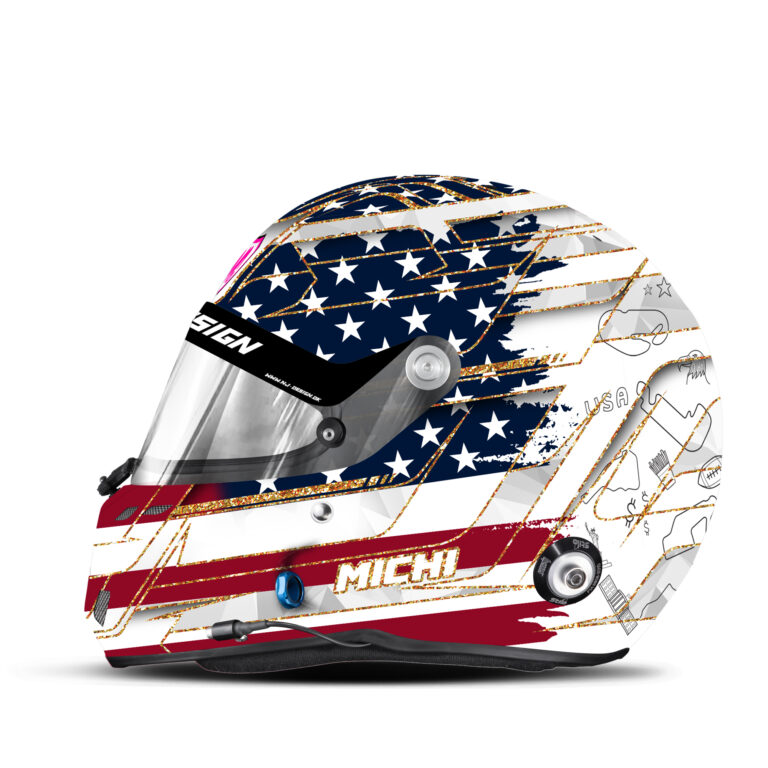 Michelle Gatting IMSA helmet design