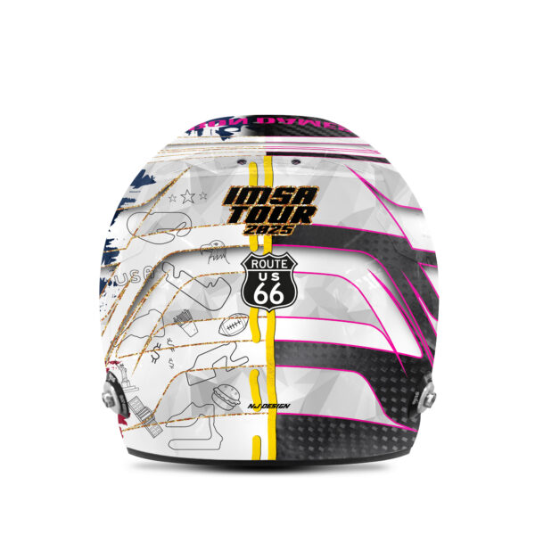 Michelle Gatting IMSA helmet design