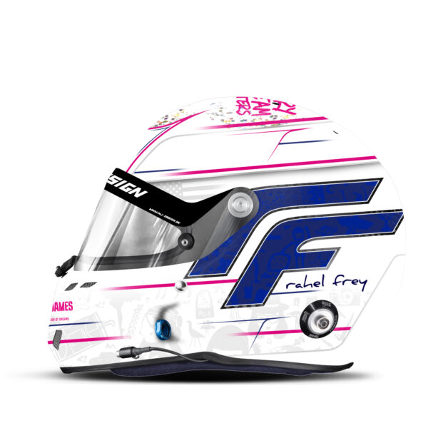 Rahel Frey IMSA helmet design