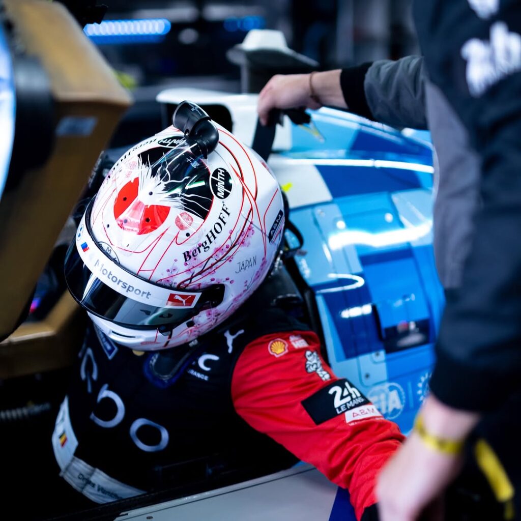Dries Vanthoor WEC Fuji helmet