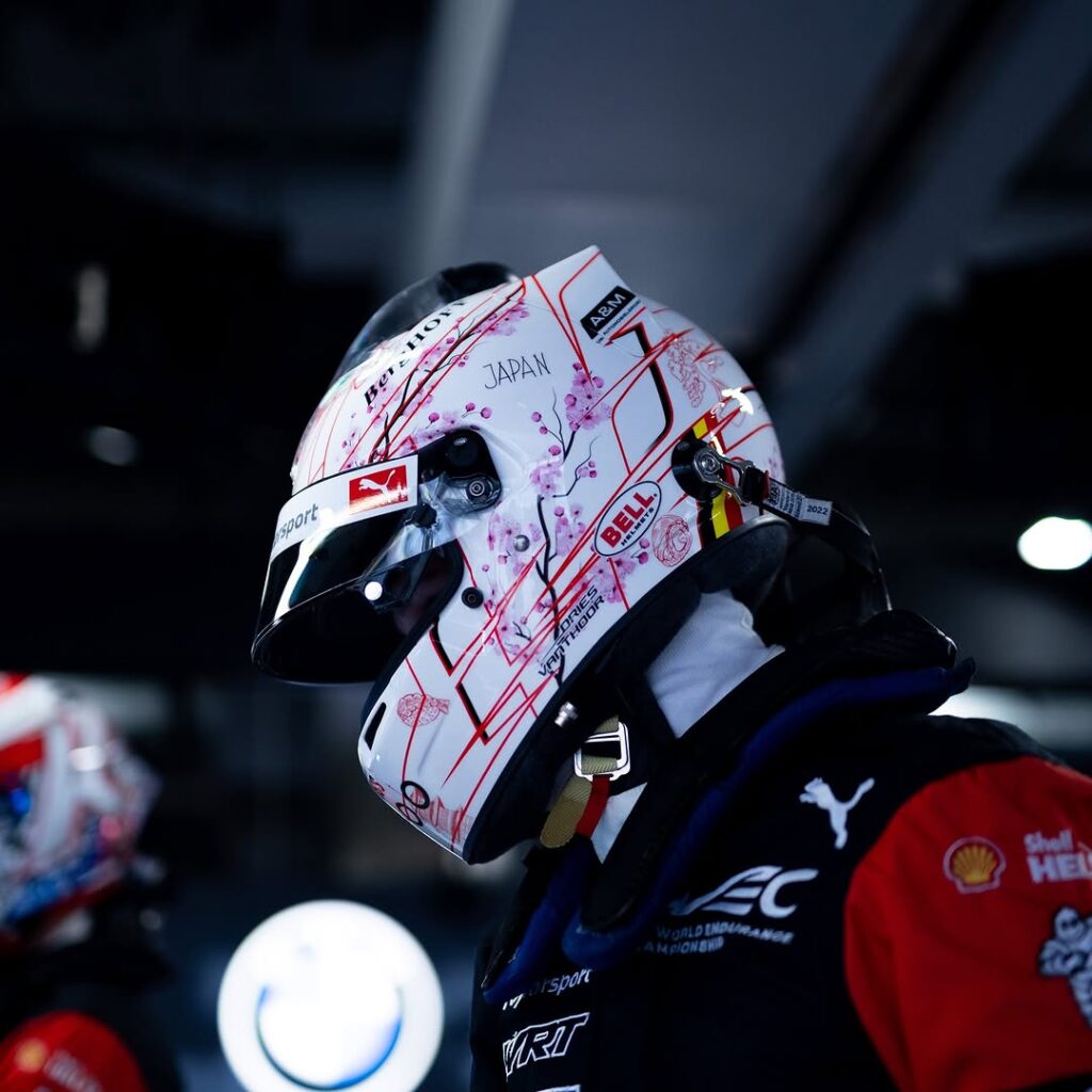 Dries Vanthoor WEC Fuji helmet