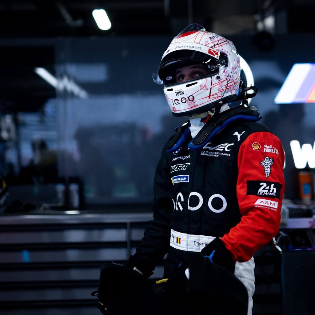 Dries Vanthoor WEC Fuji helmet