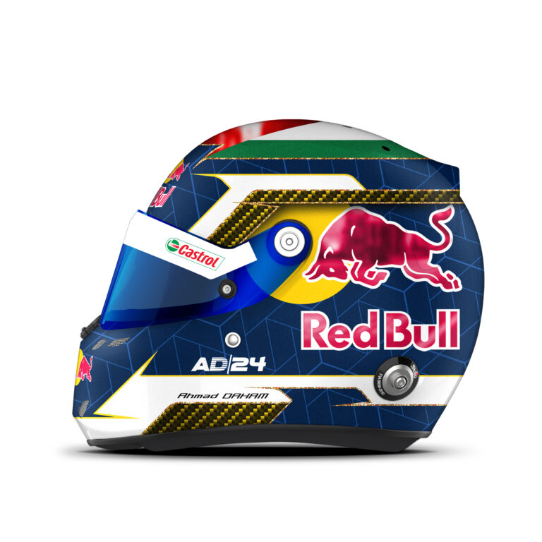 Ahmad Daham helmet design