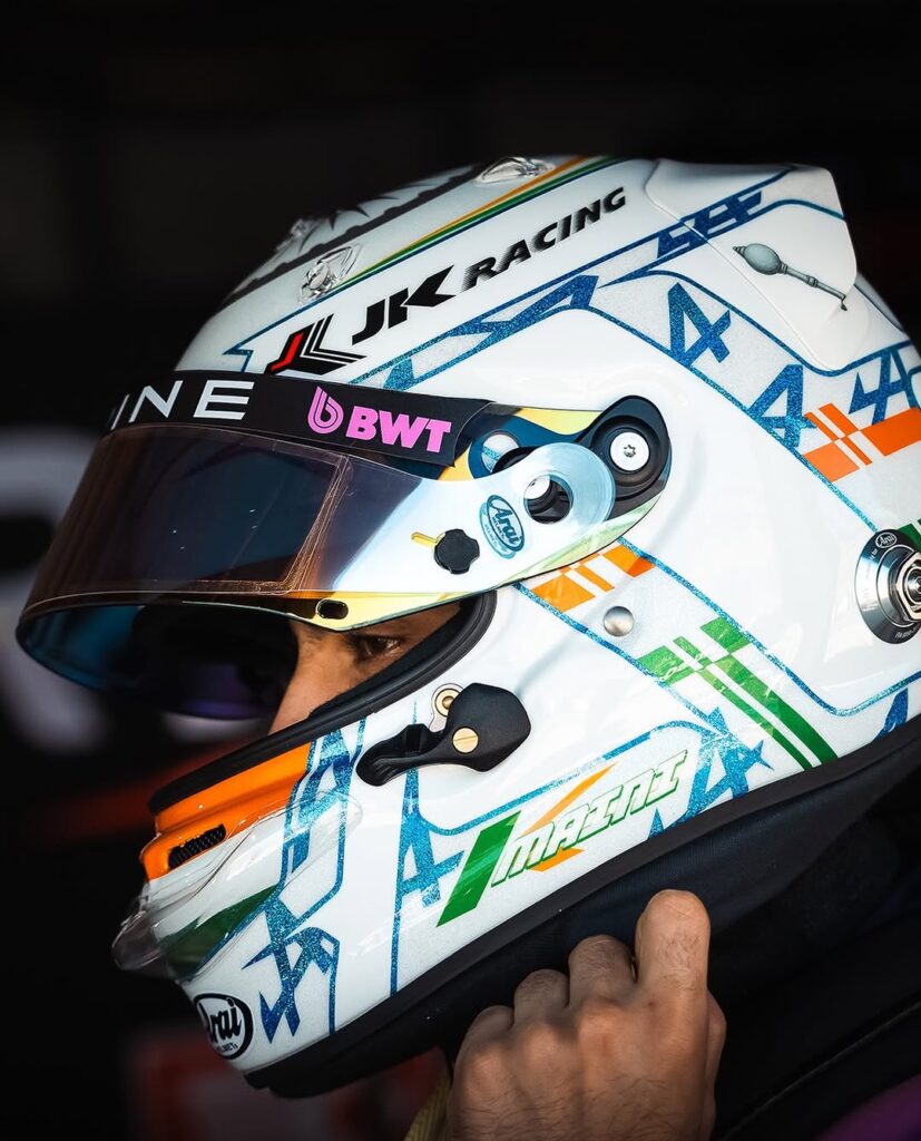 Kush Maini helmet design