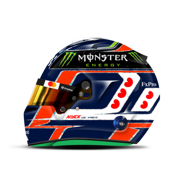 Nyck De Vries helmet design Mclaren