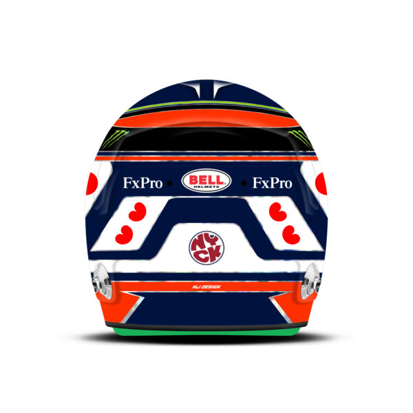 Nyck De Vries helmet design Mclaren